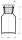 Steilbrustflasche, 1000 ml, Kalksoda, Weithals, Braunglas mit Schliffglasstopfen