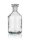 Steilbrustflasche, 100 ml, Kalksoda, Enghals, Klarglas mit Schliffglasstopfen