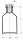 Steilbrustflasche, 1000 ml, Kalksoda, Enghals, Klarglas mit Schliffglasstopfen