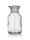 Steilbrustflasche, 50 ml, Kalksoda, Weithals, Klarglas mit Schliffglasstopfen