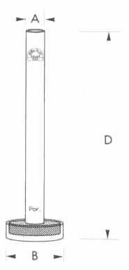 Gasverteilungsrohr, Typ A, Por. 3, 8*25*250 mm #19253