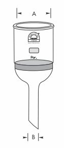 Filternutsche, Boro. 3.3, Por. 5, 1000 ml, 120*22 mm #21115