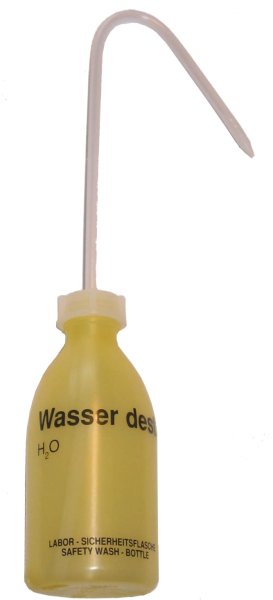 Spritzflasche mit Aufdruck, Enghals, komplett, "Dest. Wasser" 500 ml