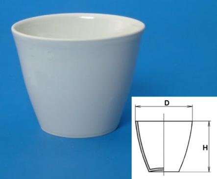 Porzellantiegel, mittelhohe Form 80 ml, 60*48 mm Ø*H, #2/60