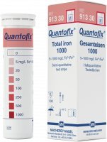 QUANTOFIX Gesamteisen 1000; 0-1000 mg/l, 100 Teststäbchen/Dose #91330