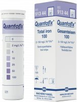 QUANTOFIX Gesamteisen 100; 0-100 mg/l, 100 Teststäbchen/Dose #91344