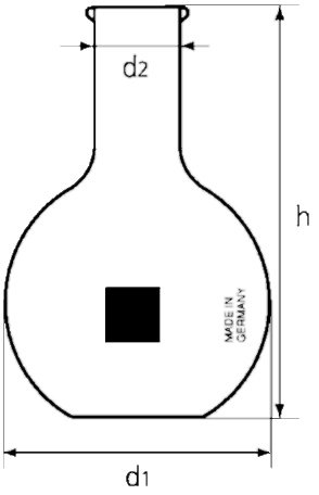 Stehkolben, Boro 3.3, Enghals, Bördelrand, 50 ml