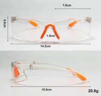 Panoramaschutzbrille Typ 699-6, Bügel orange/transparent, Sichtscheiben farblos Polycarbonat